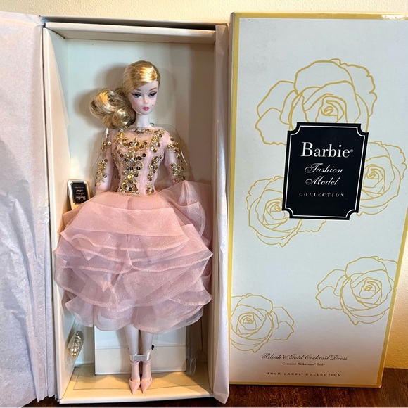 blush & gold cocktail dress barbie doll Barbie Fashionistas Doll main image 0